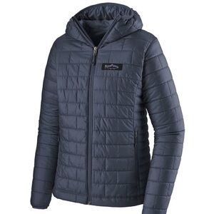 Patagonia Blue Quilted Puffer Jacket with Hood